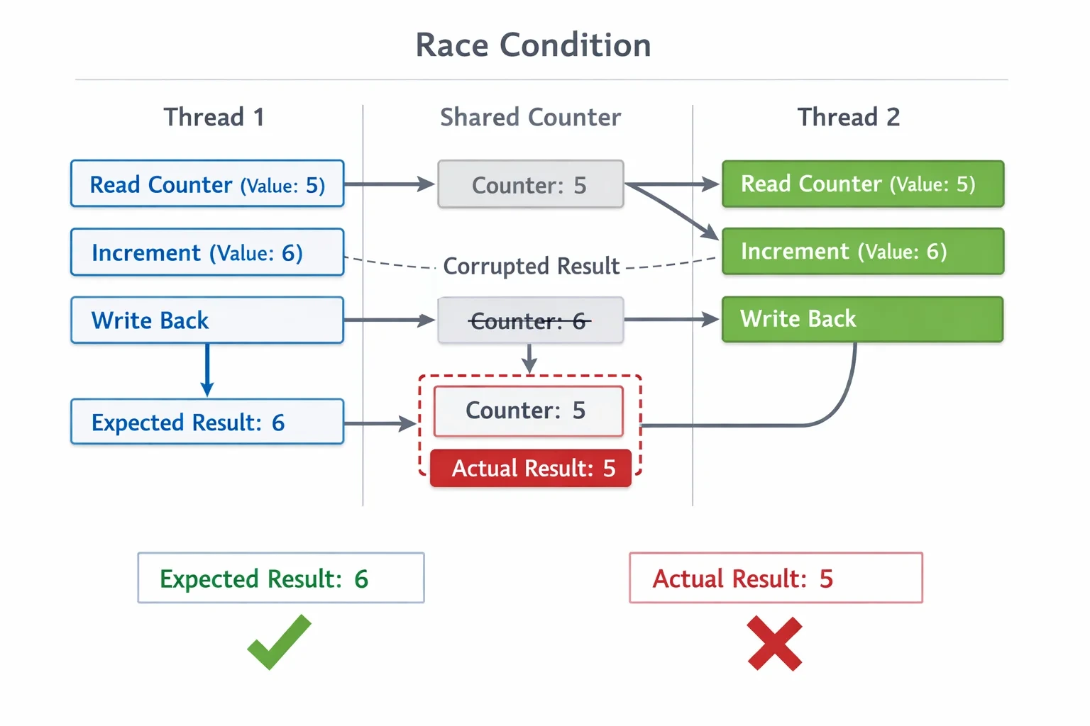 race condition 예시 뒤