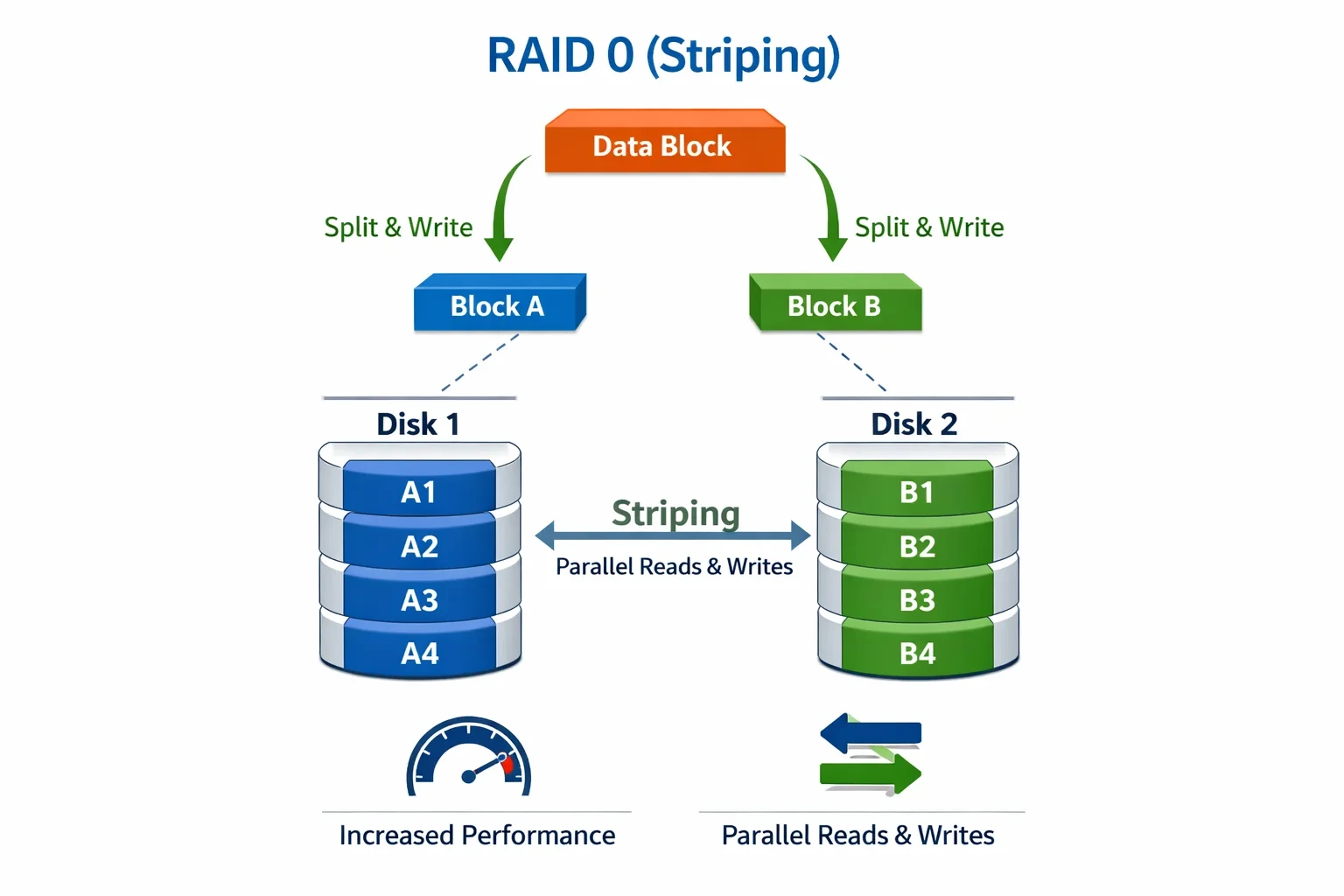 RAID 0 설명 뒤