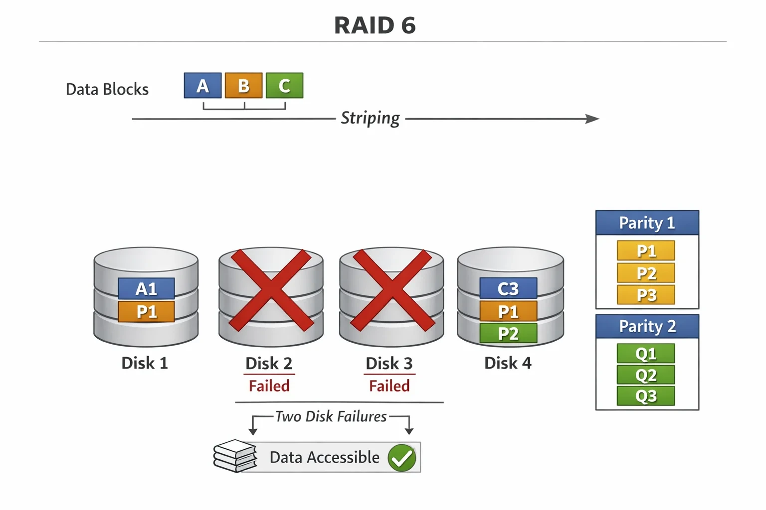 RAID 6 설명 뒤